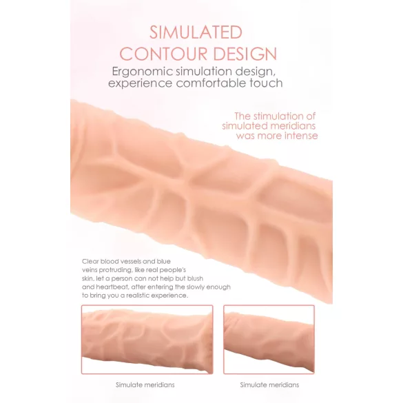 Lonely Max - realistični vibrator - 17 cm - natur