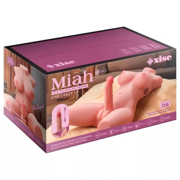 XISE Miah Lady Boy - realistični vibrirajući torzo s funkcijom ubacivanja