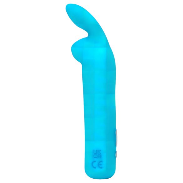 Happyrabbit - mini vibrator s punjivom baterijom u obliku zeca - plavi