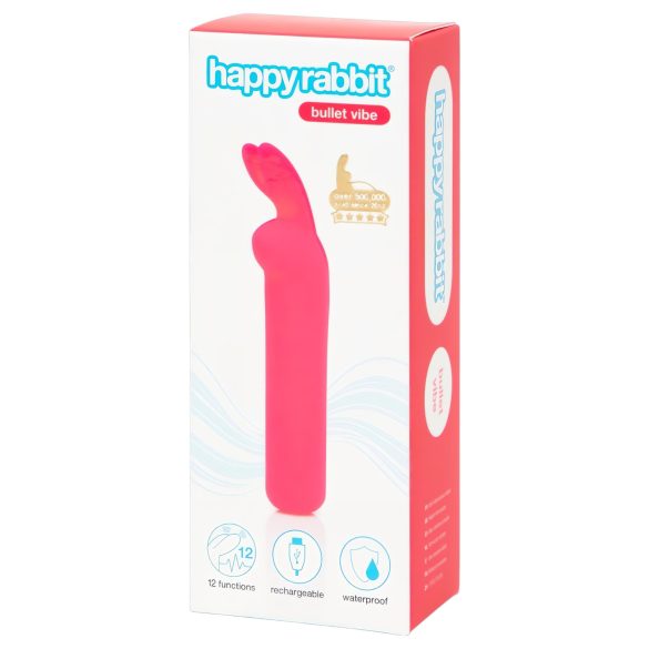 Happyrabbit - mini vibrator u obliku zeca - punjivi - ružičasti
