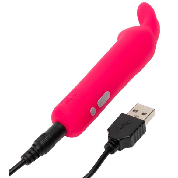 Happyrabbit - mini vibrator u obliku zeca - punjivi - ružičasti