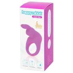  Happyrabbit Cock - vibracijski penis prsten na punjenje - ljubičasti