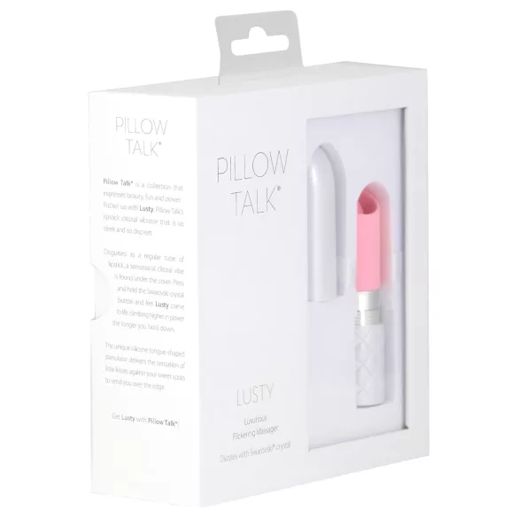 Pillow Talk Lusty - vibrator s jezikom na baterije - ružičasti