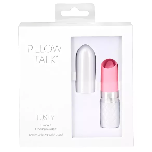 Pillow Talk Lusty - vibrator s jezikom na baterije - ružičasti