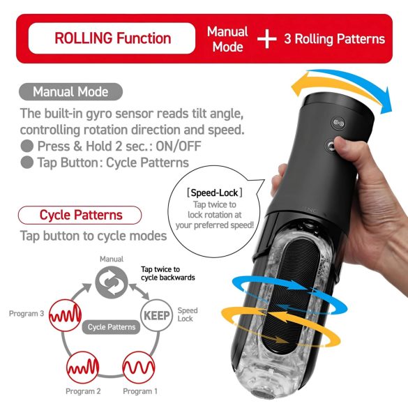 TENGA Flip 0 Electronic - automatski masturbator - crna