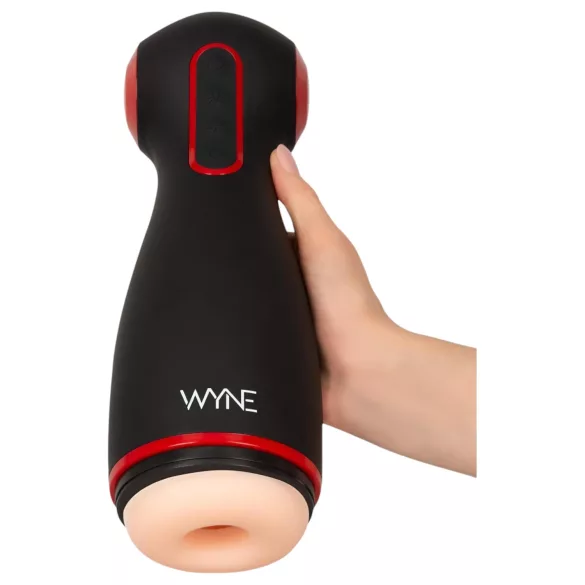 WYNE 06 - masturbator s vibracijom i vakuumom - crni - punjivi