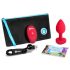 b-vibe srce - bežični analni vibrator s punjenjem (crveni)