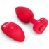 b-vibe srce - bežični analni vibrator s punjenjem (crveni)