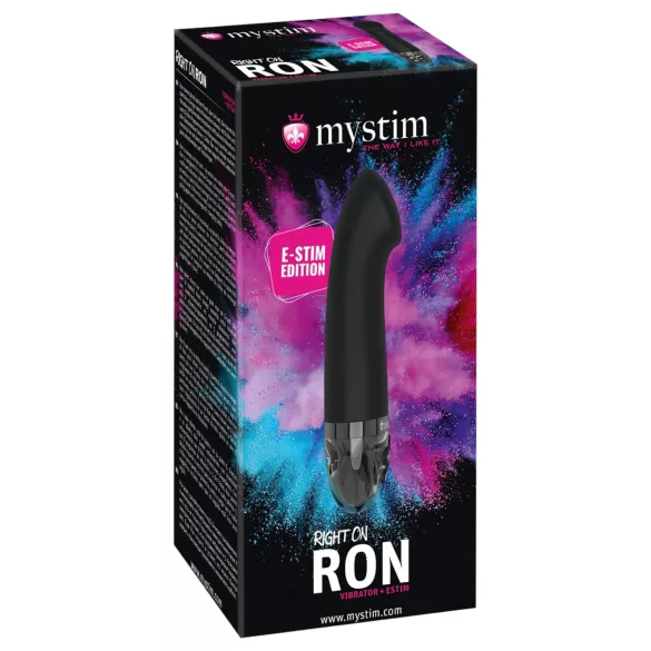 mystim - E-stim G-točka vibrator - elektro stimulacija - crni