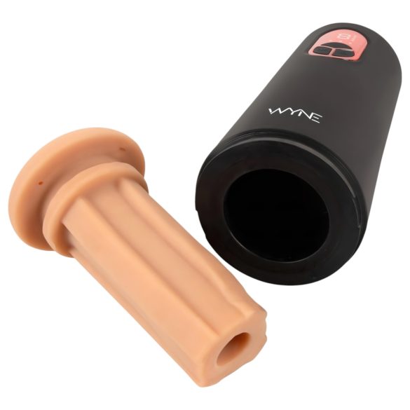 WYNE 07 - masturbator s vibracijom i usisavanjem - punjivi - crni