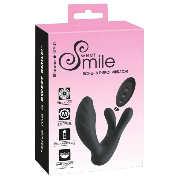 Smile - vibrator za G točku i P točku - crna
