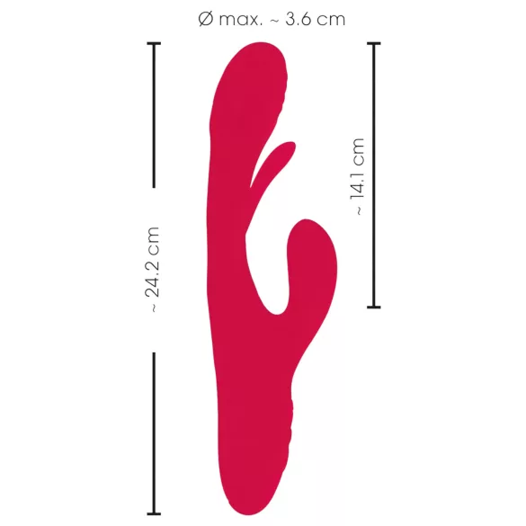 Smile - vibrator za klitoris s jezičkom - crveni