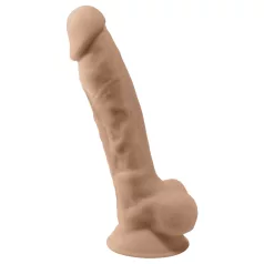   Silexd 8 - vibrator s testisima s daljinskim upravljačem - natur