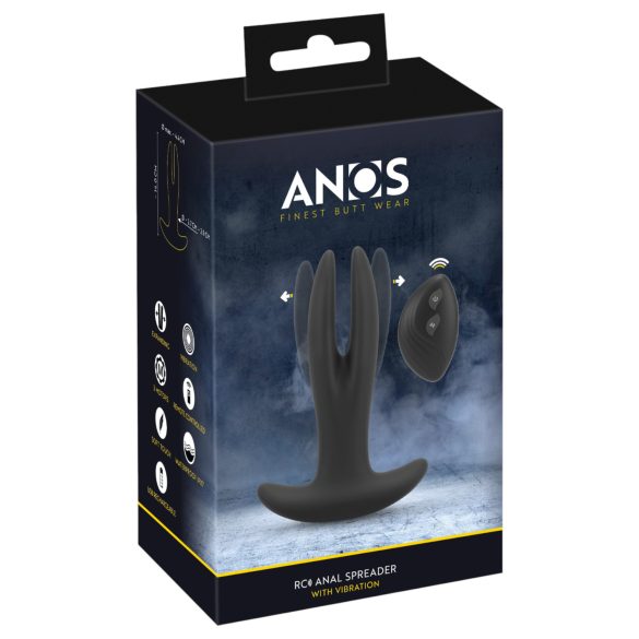 ANOS - dvostruki analni vibrator (crni)