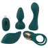 Couples Choice - 4u1 prilagodljivi vibrator na daljinsko upravljanje (tirkizni)