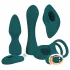Couples Choice - 4u1 prilagodljivi vibrator na daljinsko upravljanje (tirkizni)