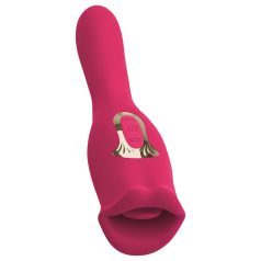 You2Toys - 2u1 vibrator s jezikom - silikon ružičasti