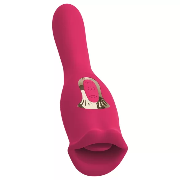 You2Toys - 2u1 vibrator s jezičkom (rozi)