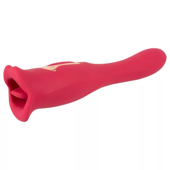 You2Toys - 2u1 vibrator s jezičkom (rozi)
