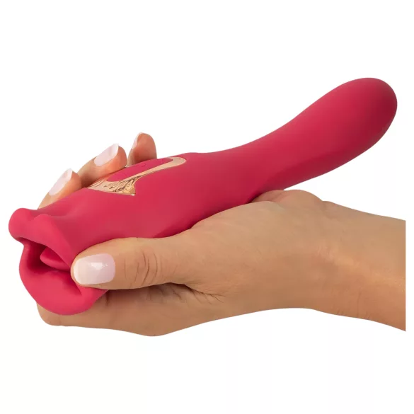 You2Toys - 2u1 vibrator s jezičkom (rozi)