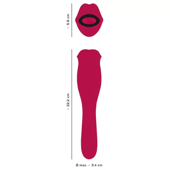 You2Toys - 2u1 vibrator s jezičkom (rozi)