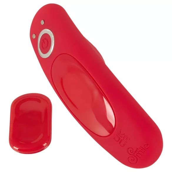 Smile - vibrator za gaćice s daljinskim upravljačem - crveni