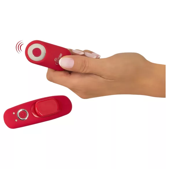 Smile - vibrator za gaćice s daljinskim upravljačem - crveni