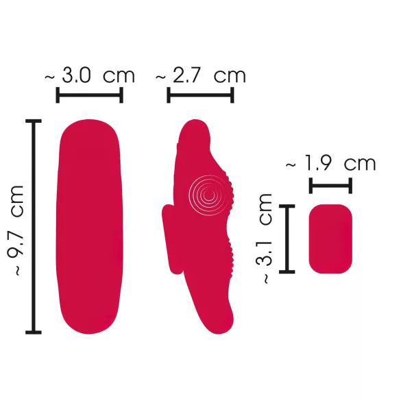 Smile - vibrator za gaćice s daljinskim upravljačem - crveni