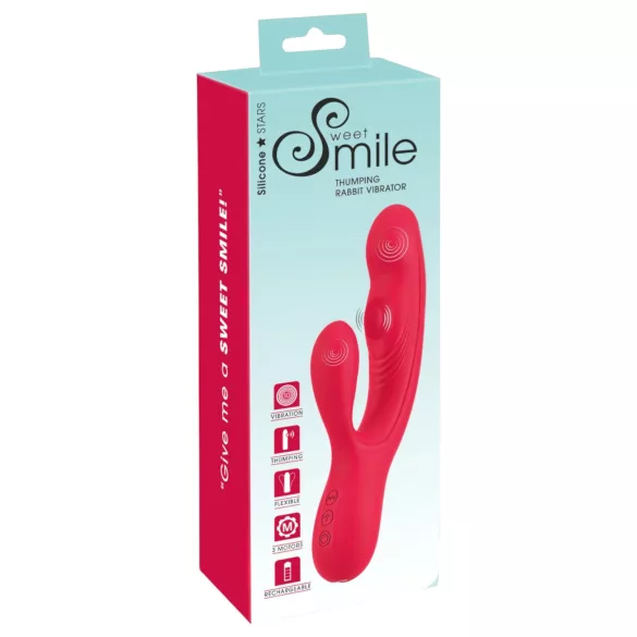 Smile - Vibrator zeca s 3 motora - punjivi - crveni
