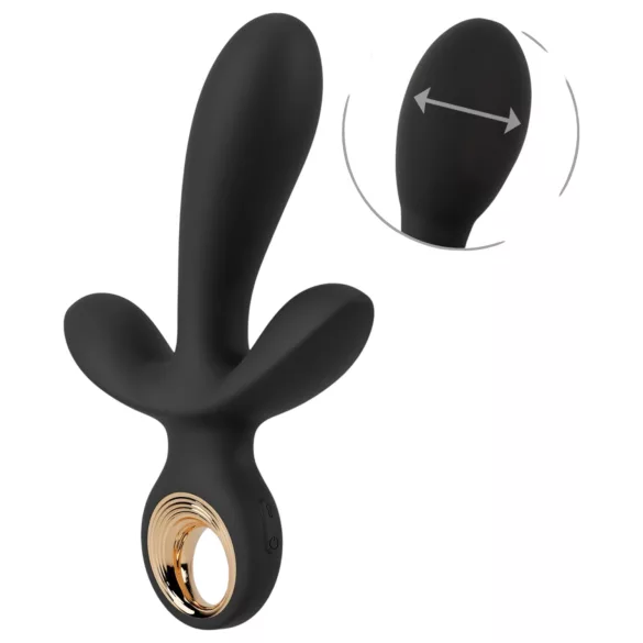 Eternal - trostruki vibrator na napuhavanje - crni