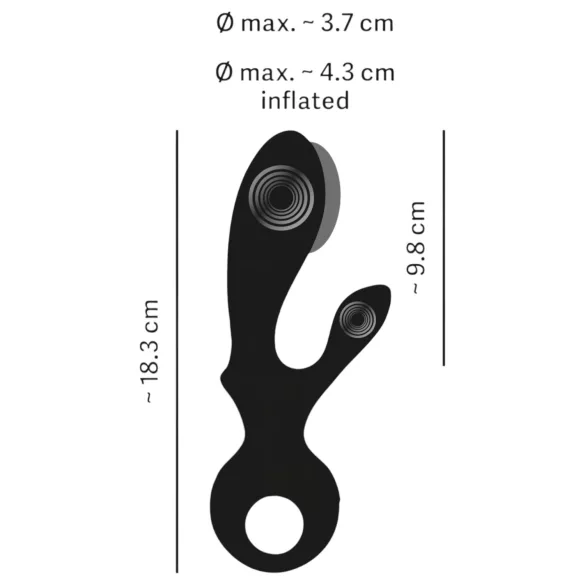 Eternal - vibrator s pumpicom za klitoris - crni