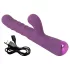 Javida - vibrator zajačić 3u1 - silikon - ljubičasta