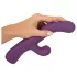 Javida - vibrator zajačić 3u1 - silikon - ljubičasta