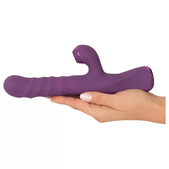 Javida - vibrator zajačić 3u1 - silikon - ljubičasta