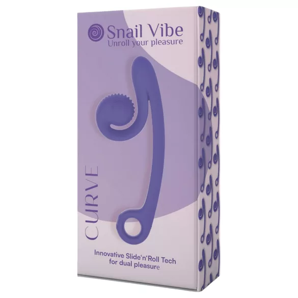 Snail Vibe Curve - vibrator za klitoris i G-točku - 2u1 - silikon - ljubičasta