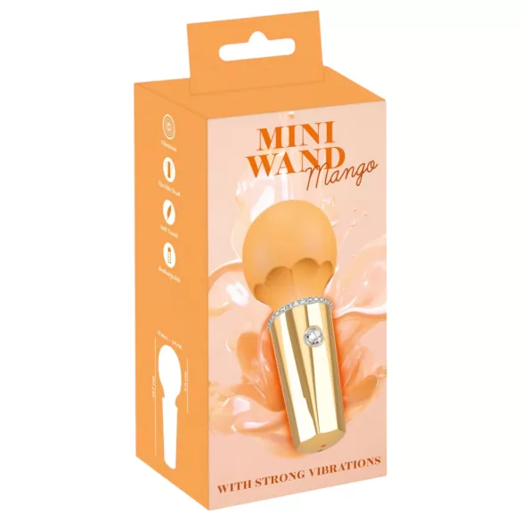 You2Toys - mini wand vibrator - punjivi masažer - žuta