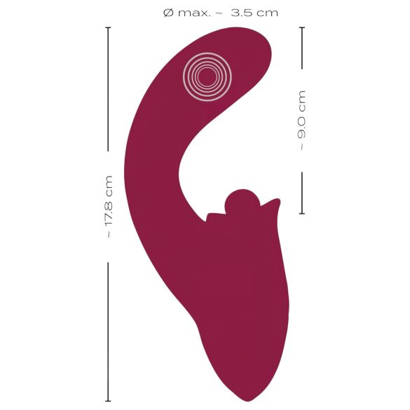 Javida - vibrator s jezikom 3u1 - crveni