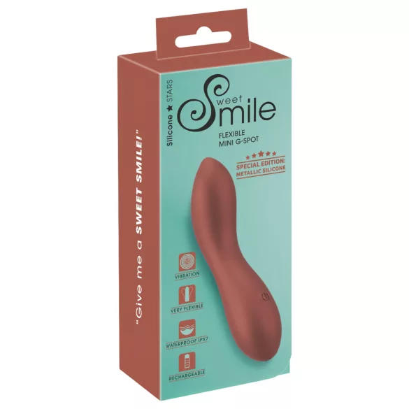 Smile - mini G-točka vibrator - fleksibilan - brončana boja