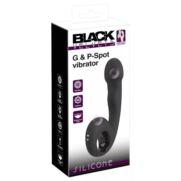 Black Velvets - vibrator za G i P točku - crni