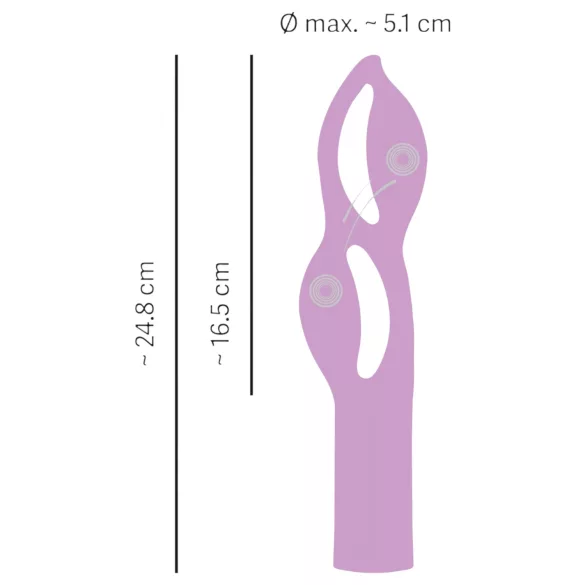 You2Toys Fabulous - baterijski 2-motorni vibrator (ljubičasti)