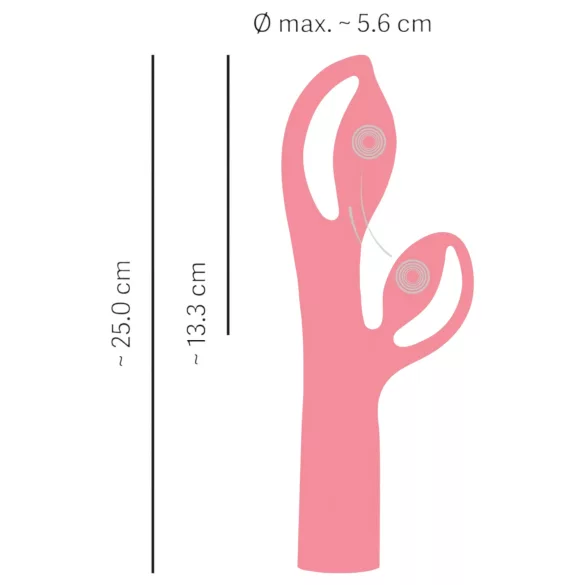 You2Toys Fabulous - vibrator s klitoralnim nastavkom - punjivi - roza