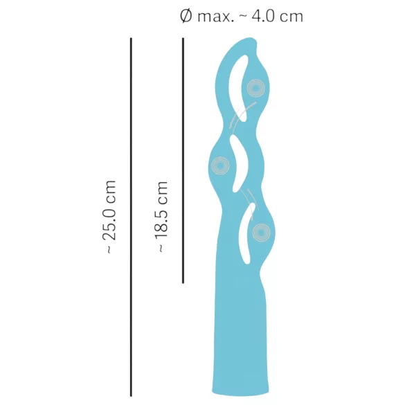 You2Toys - vibrator na punjenje s 3 motora - plavi