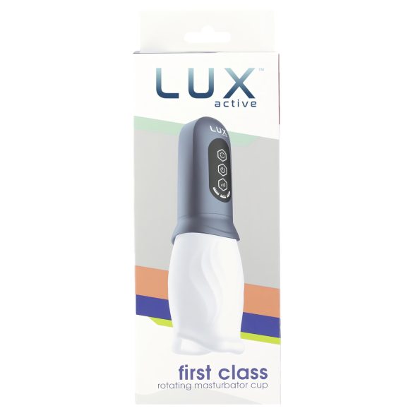 LUX Active First Class - masturbator s rotirajućom glavom - bijelo-siva