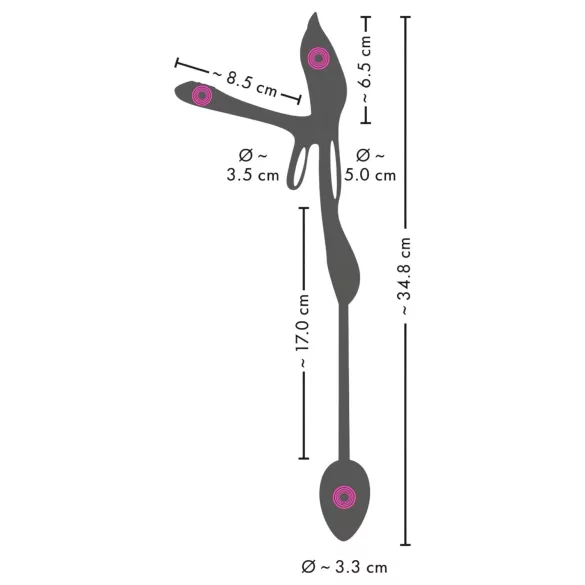 Couples Choice - vibrirajući prsten za penis za parove - multifunkcionalni