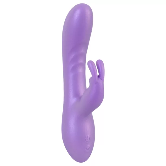 Smile - vibrator s dodatkom za klitoris - ljubičasti silikon