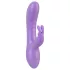 Smile - vibrator s dodatkom za klitoris - ljubičasti silikon