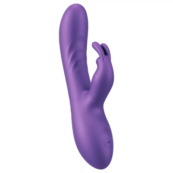 Smile - vibrator s dodatkom za klitoris - ljubičasti silikon