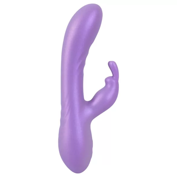 Smile - vibrator s dodatkom za klitoris - ljubičasti silikon
