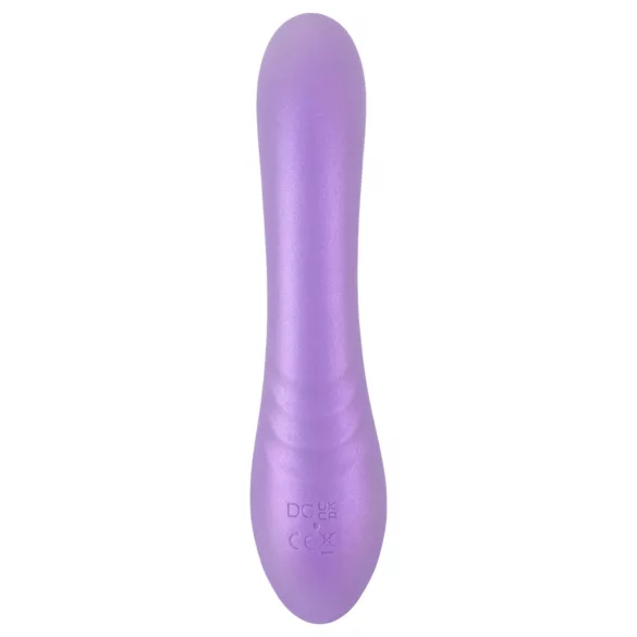 Smile - vibrator s dodatkom za klitoris - ljubičasti silikon