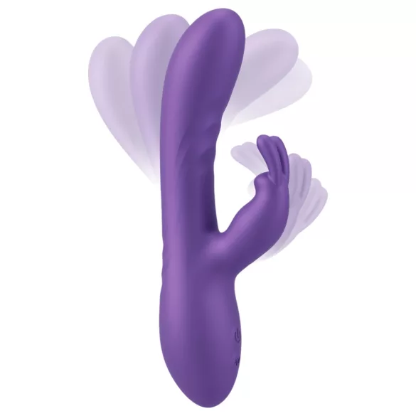 Smile - vibrator s dodatkom za klitoris - ljubičasti silikon